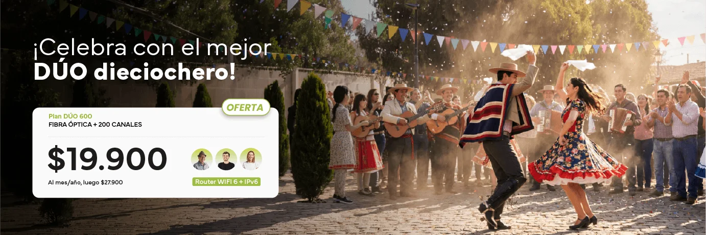 El mejor plan fibra 800 para este mes de la patria con Bitred.