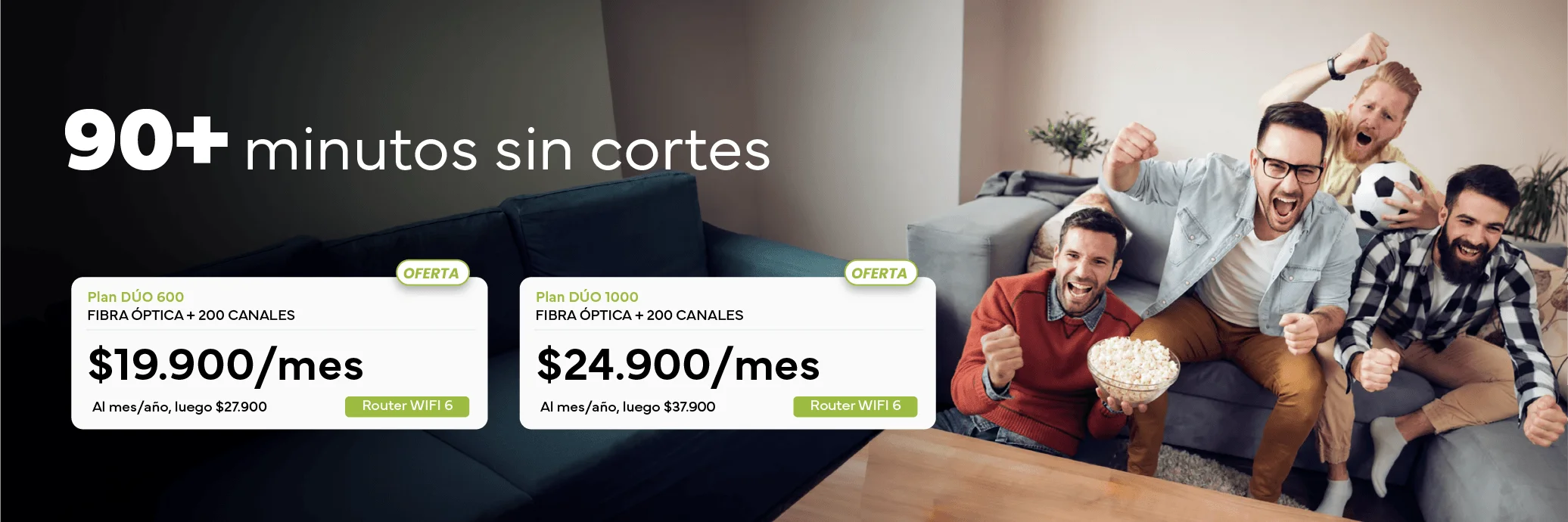 El mejor plan duo de 800 megas más 200 cancales con Bitred este mes de abril