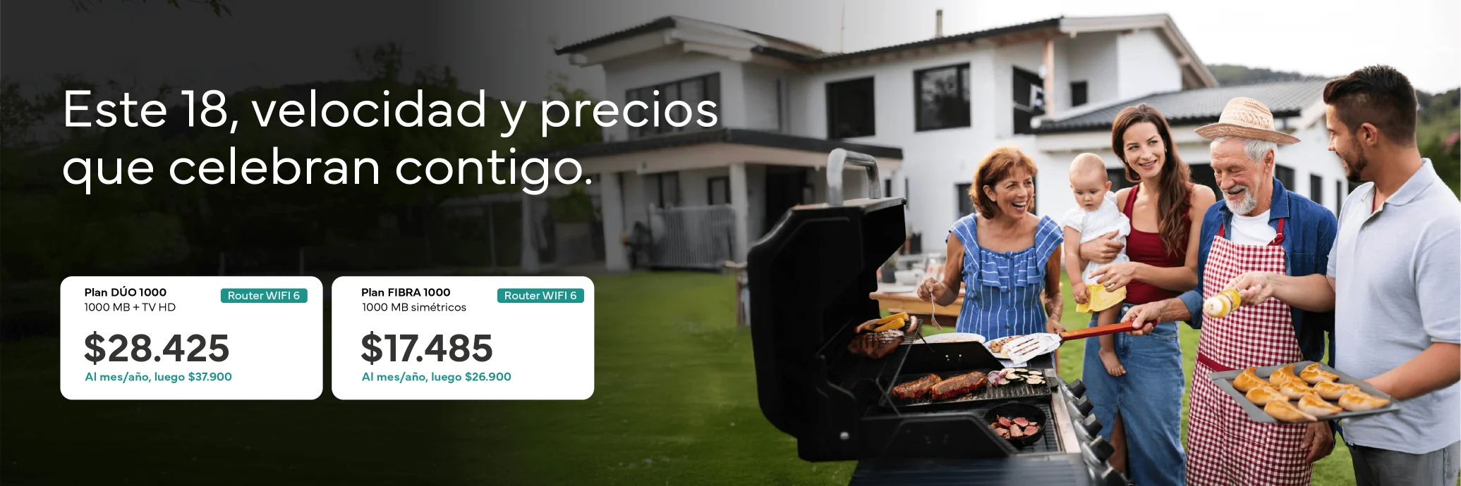 Los mejores planes de 1000 megas en Dúo Tv + Fibra y solo fibra con Bitred este mes de la chilenidad junto a bitred