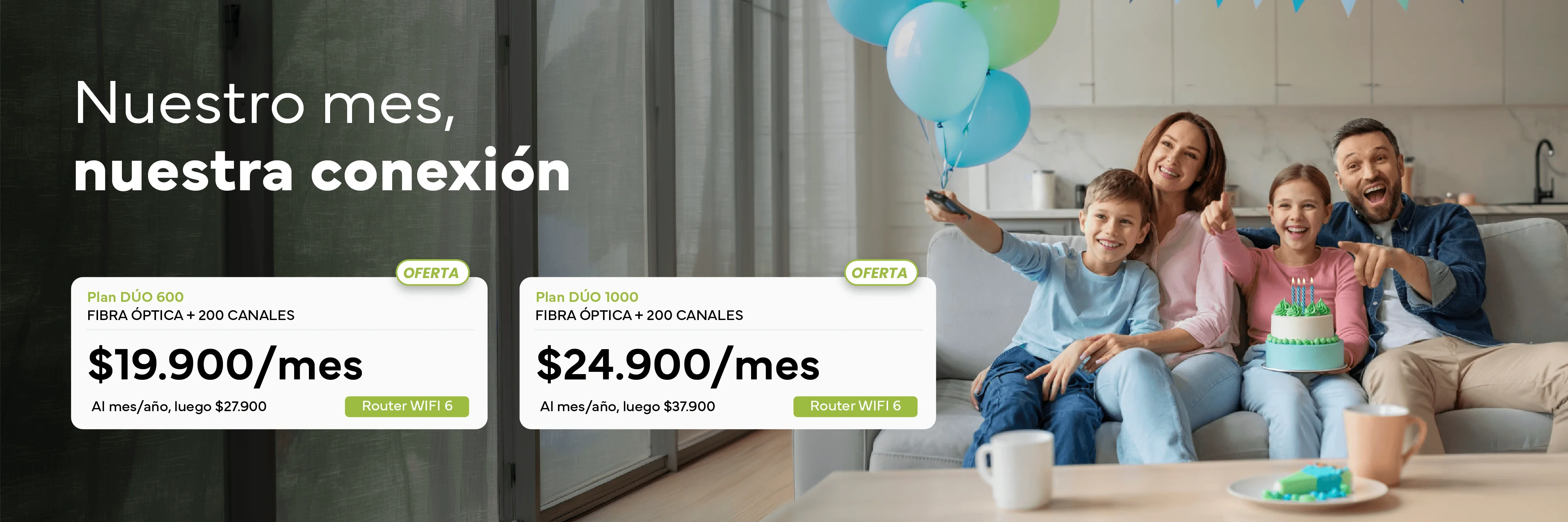 El mejor plan duo de 800 megas más 200 cancales con Bitred este mes de abril